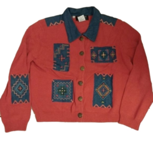 🆕 Vintage Deadstock Terracotta Ramie Cardigan